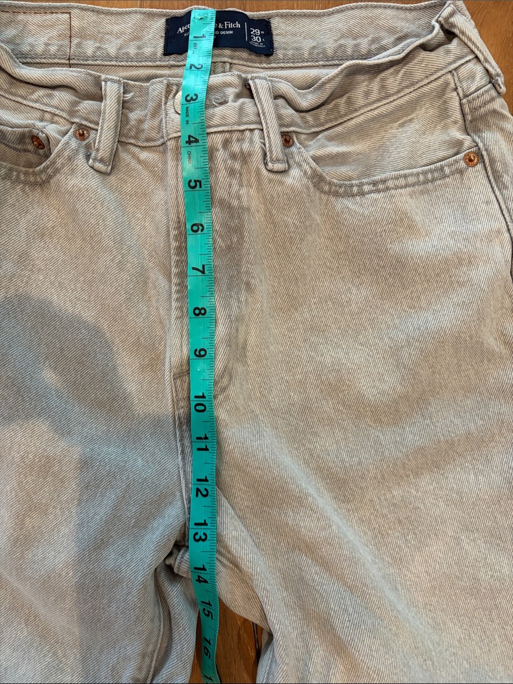 Abercrombie & Fitch Grey Authentic Rigid Denim Baggy Jeans - Picture 4 of 5